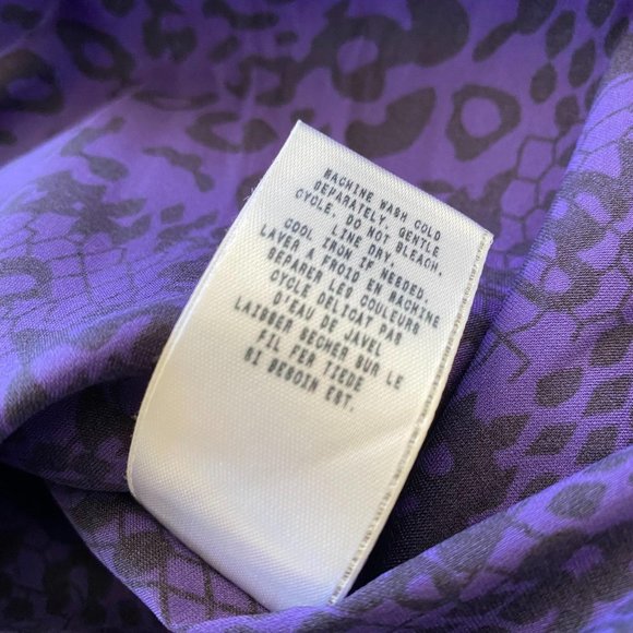 G by Guess Purple Bodice Animal Print Dress Small - Picture 6 of 7